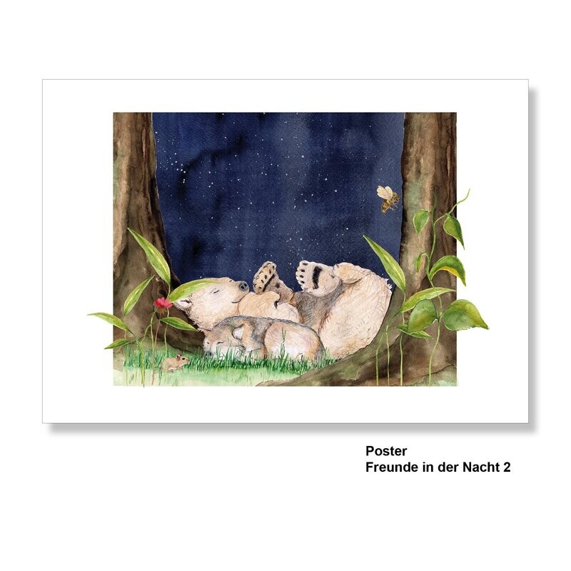 Poster  "Freunde in der Nacht 2"