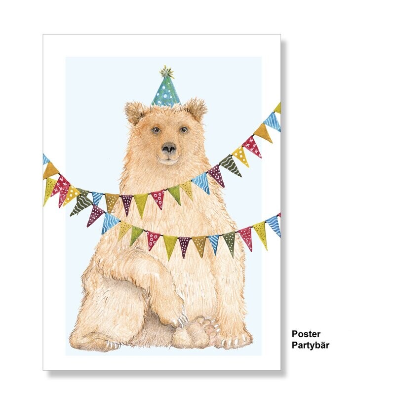 Poster "Partybär"