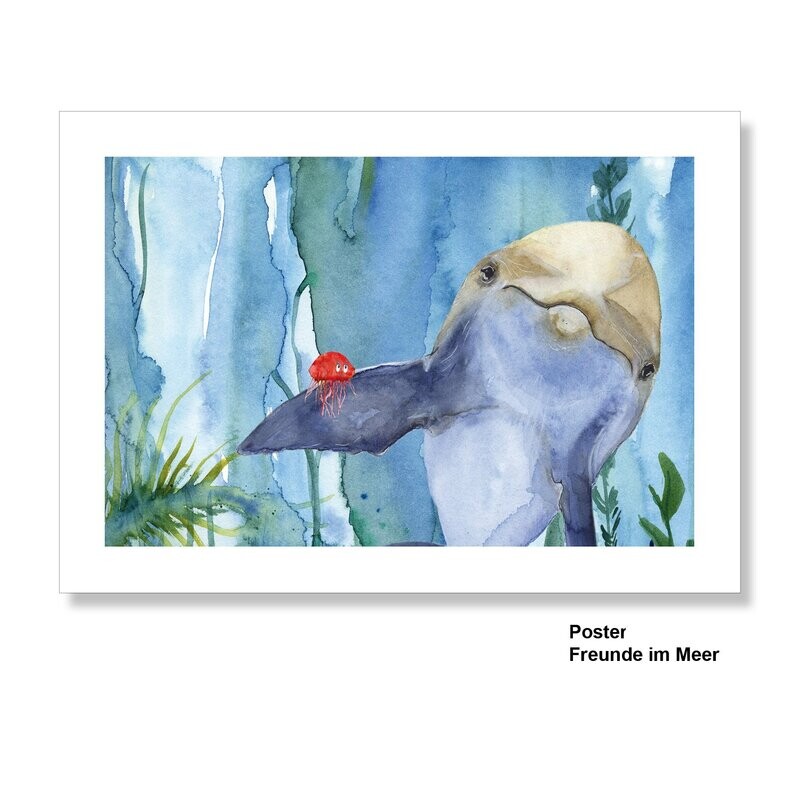 Poster "Freunde im Meer"
