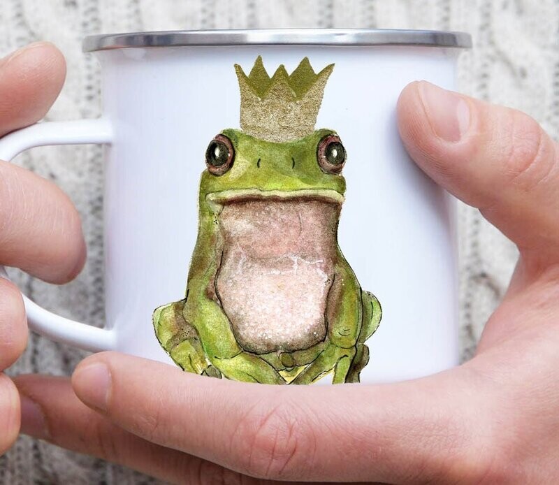 Emaille-Tasse Froschkönig Emaille-Tasse Froschkönig