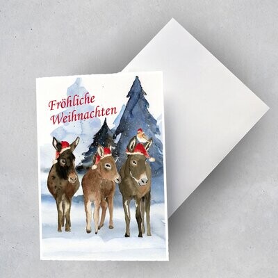 2 x Weihnachtskarte "Fröhliche Weihnachten 3"