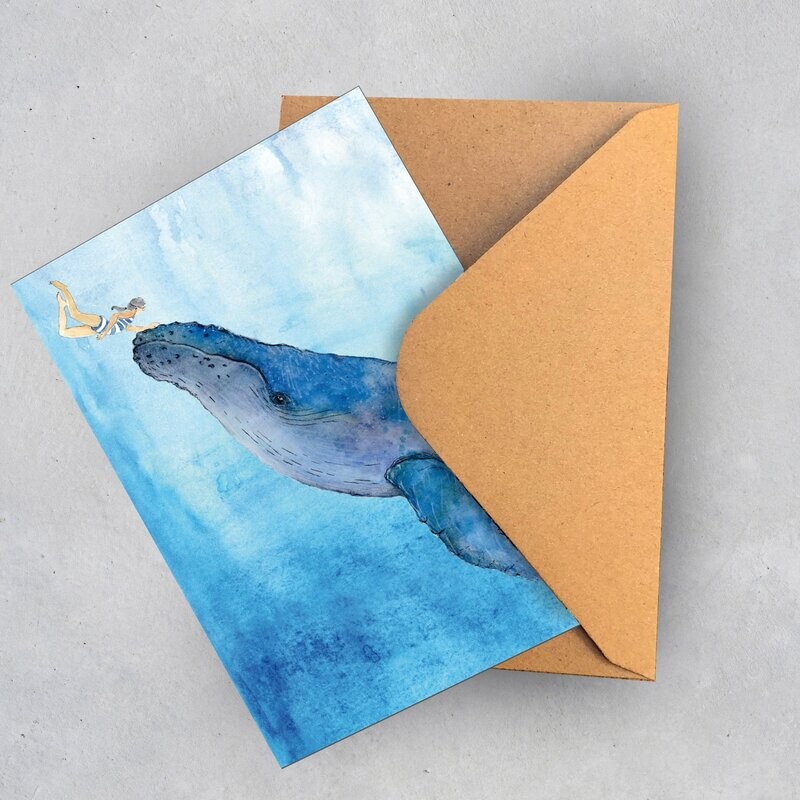Grußkarte Grußkarte "Save The Ocean_7 braun"(3 Karten)
