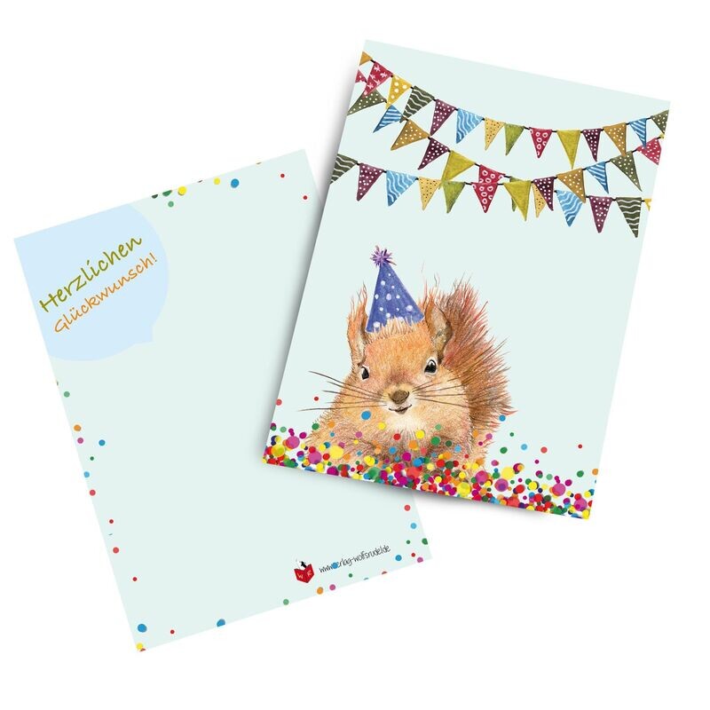 Postkarten-Set Postkarten-Set "Happy Hörnchen" (3 Karten)
