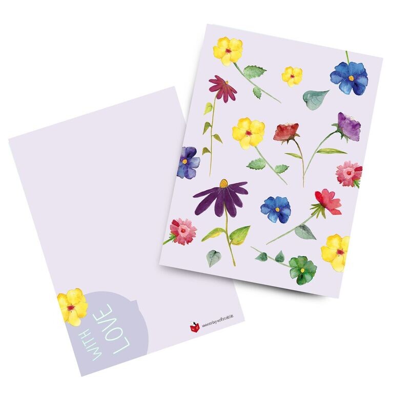 Postkarten-Set Postkarten-Set "Blumen für Dich" (3 Karten)