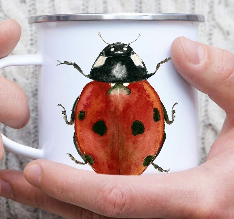 Emaille-Tasse Emaille-Tasse "Marienkäfer"