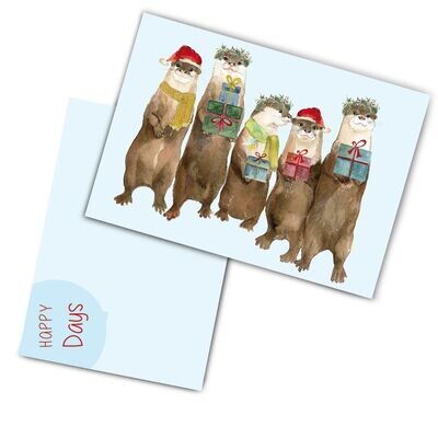 Postkarten-Set "Weihnachtsotter" (6 Karten)