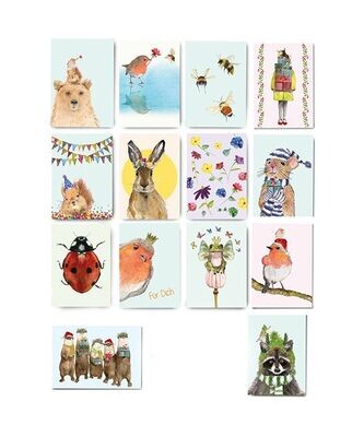 Postkarten-Komplett-Set "Freunde" (14 Karten)