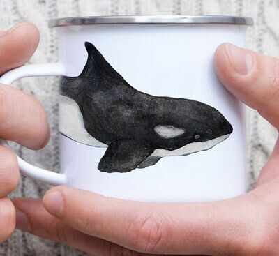 Emaille-Tasse Orca