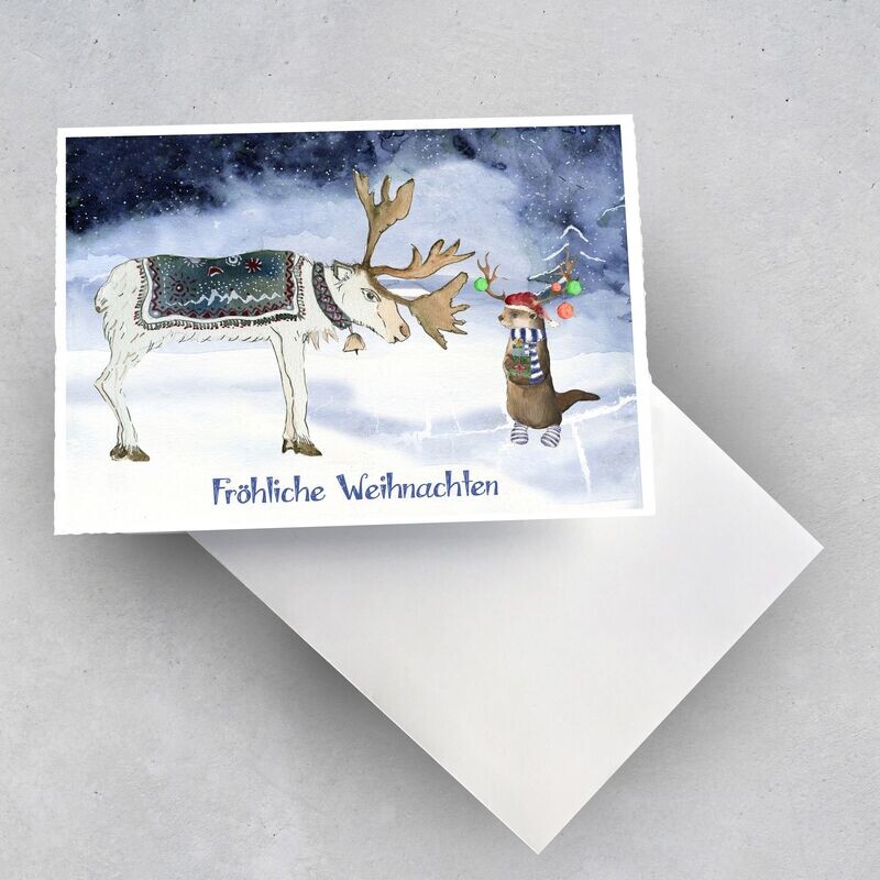 Weihnachtskarte Weihnachtskarte "Fröhliche Weihnachten 5" (2 Karten)
