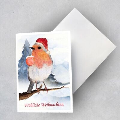 2 x Weihnachtskarte "Fröhliche Weihnachten 4"