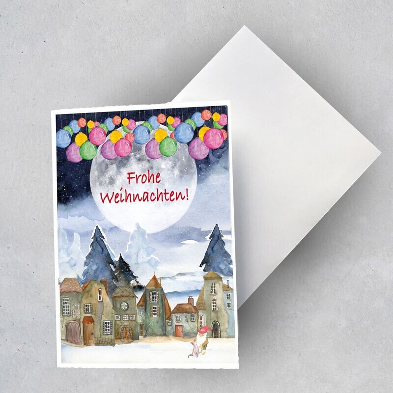 Weihnachtskarte Weihnachtskarte "Frohe Weihnachten 1" (2 Karten)