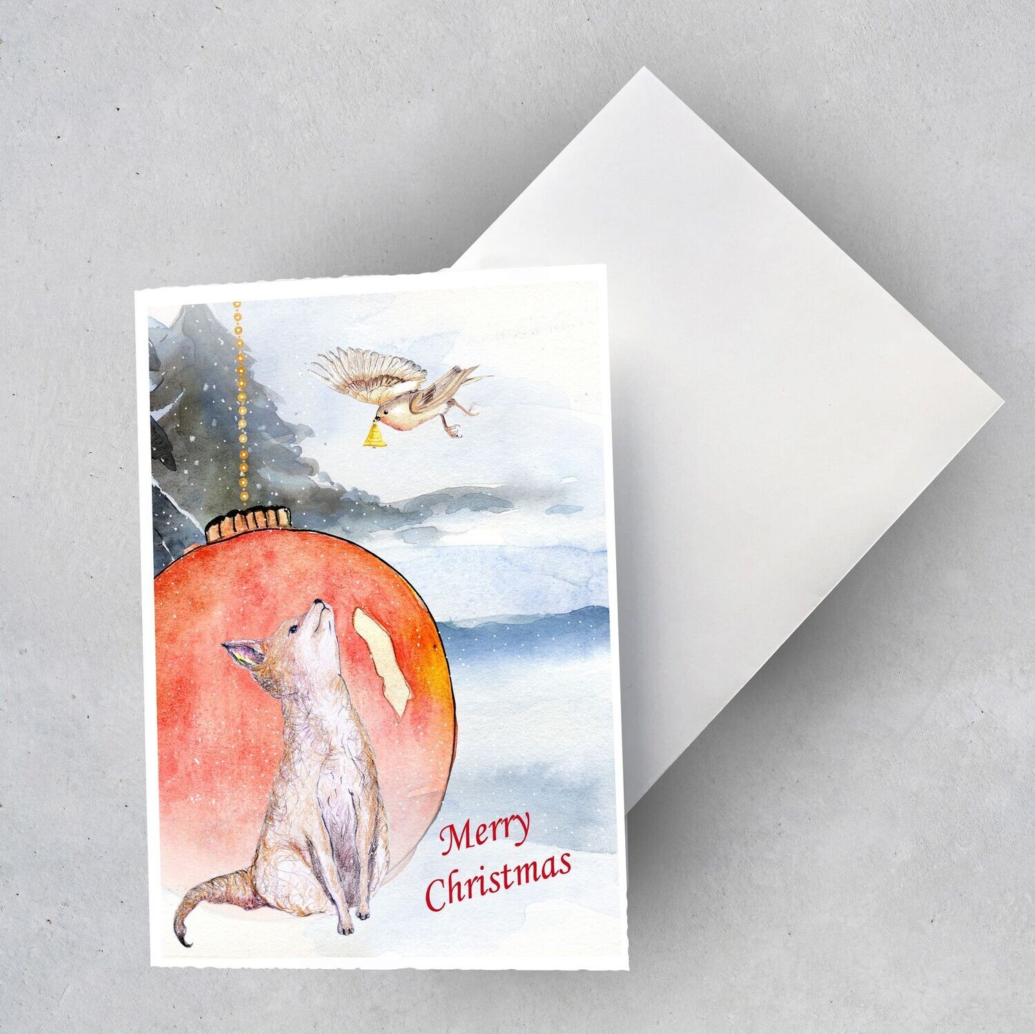 Weihnachtskarte "Merry Christmas 3" (2 Karten)