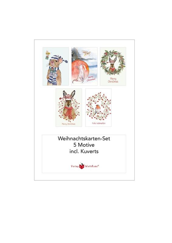Weihnachtskarten-Set (5 Motive mit naturweißen Kuverts) Weihnachtskarten-Set (5 Motive mit naturweißen Kuverts)