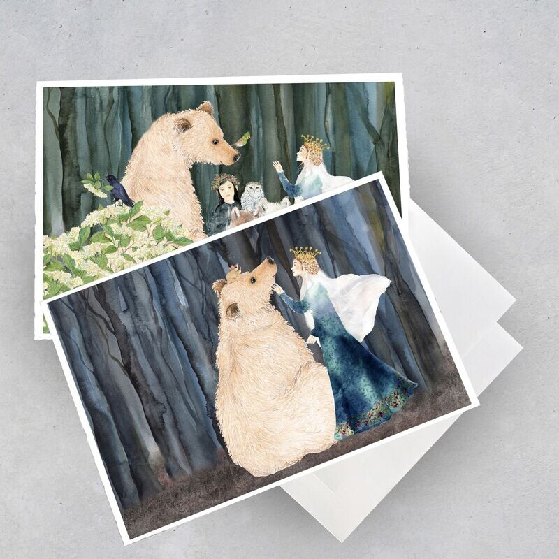 Karten Karten "Käthchen und die Winterprinzessin treffen ihre Freunde" (2 Karten)