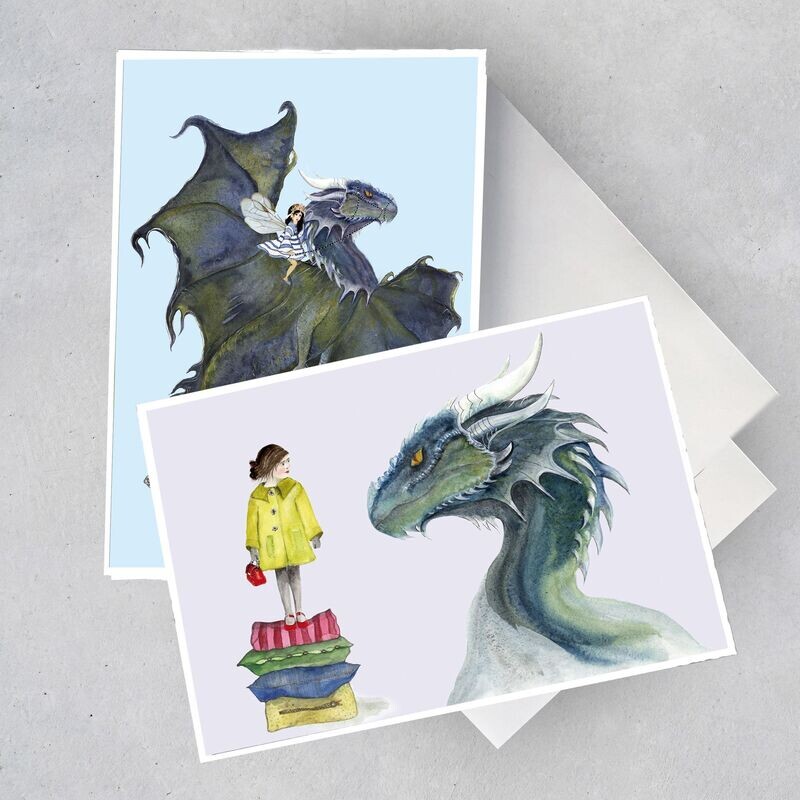 Karten Karten "Drachen" (2 Karten)