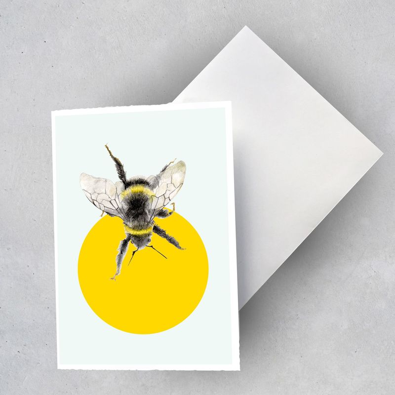 Grußkarte Grußkarte "Sun with Bumblebee" (2 Karten)