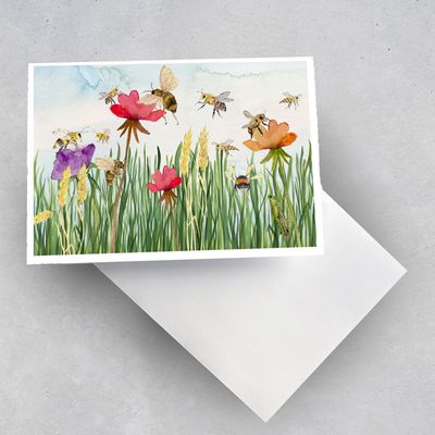 Grußkarte Grußkarte "Hummel-und Bienenwiese" (2 Karten)