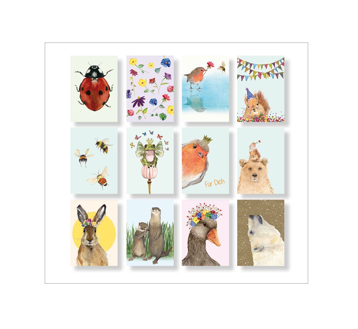 Postkarten-Set "Freunde " (12 Karten)