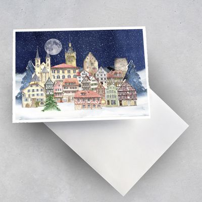 Weihnachtskarte Doppelpack  Weihnachtskarte Doppelpack "Bad Wimpfen Weihnacht"