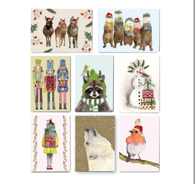 Postkarten-Set "Weihnachten" (8 Karten)