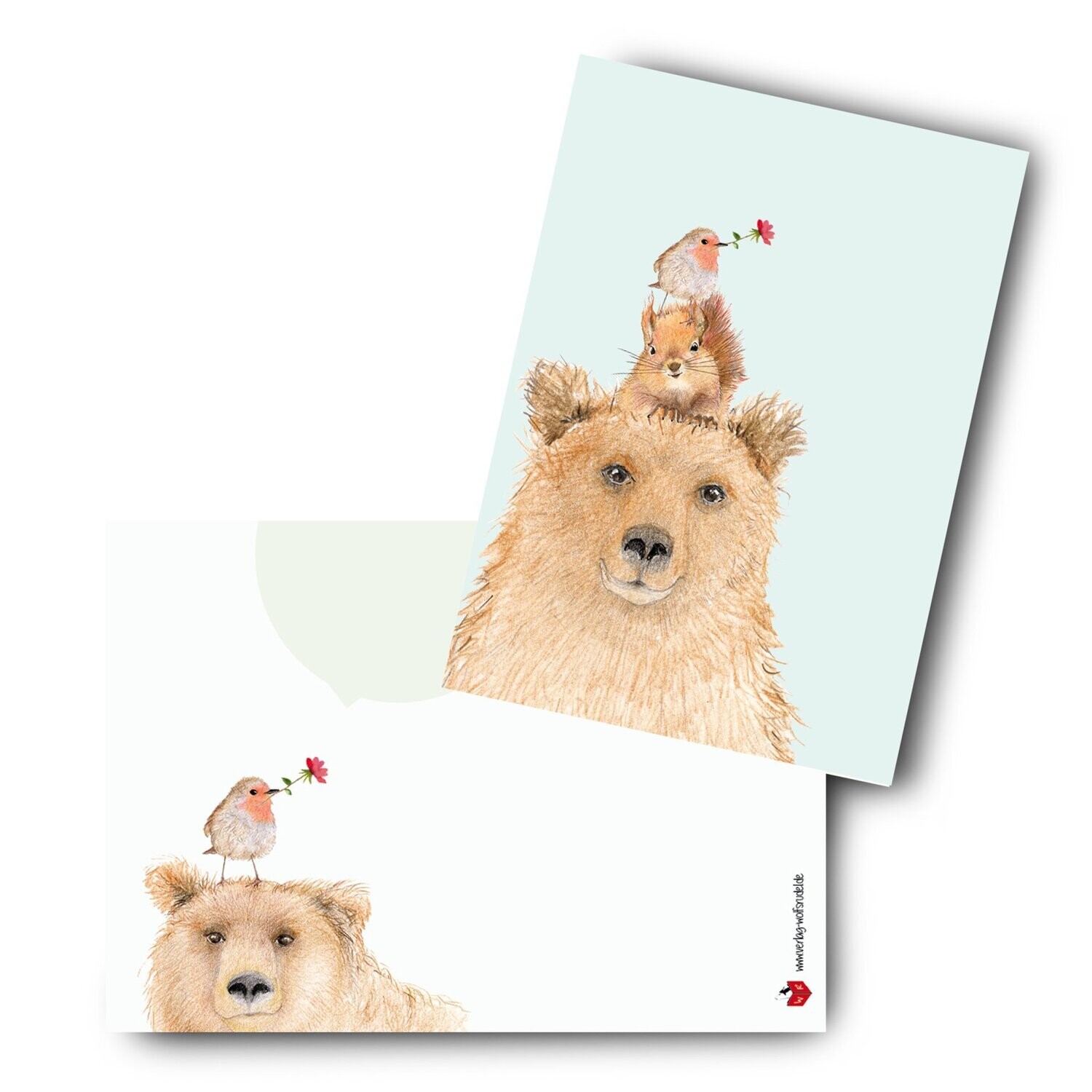 Postkarte"Bär mit Freunden"