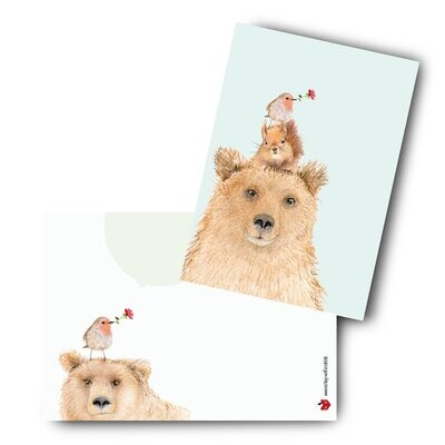 Postkarte"Bär mit Freunden"