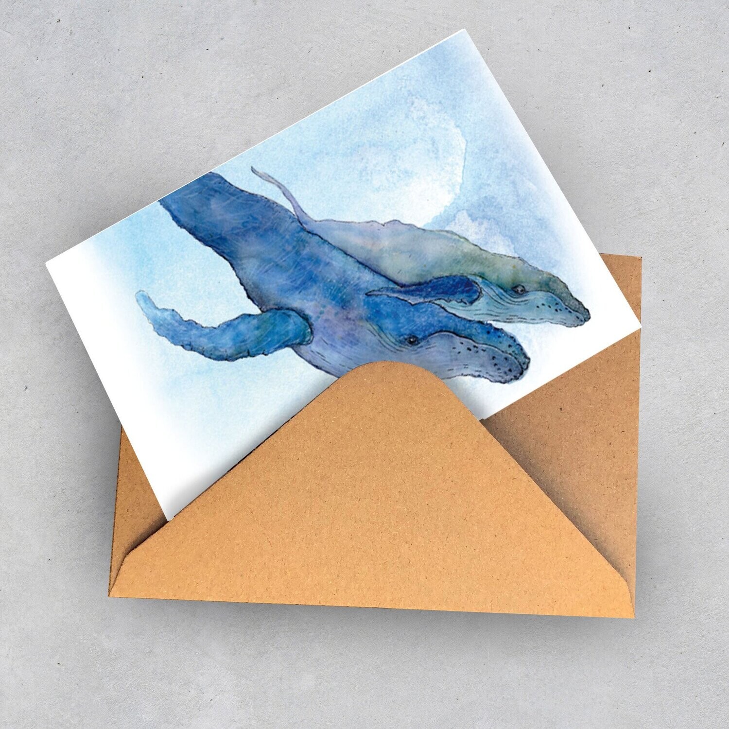 Grußkarte Grußkarte "Save The Ocean_4 braun"