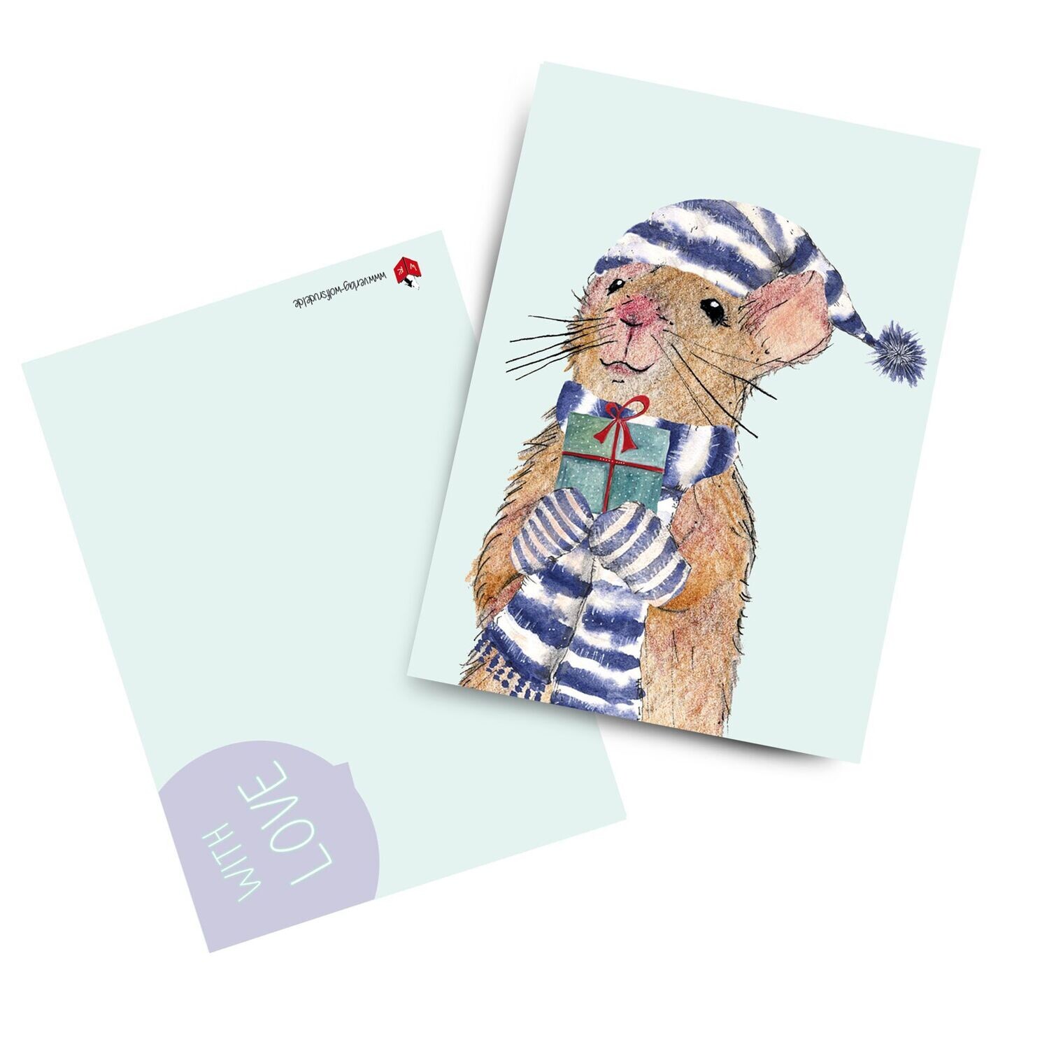 Postkarte "WITH LOVE"