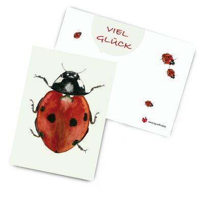 Postkarte Postkarte "Glückskäfer"