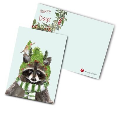 Postkarte Postkarte "Waschbärin Frieda"