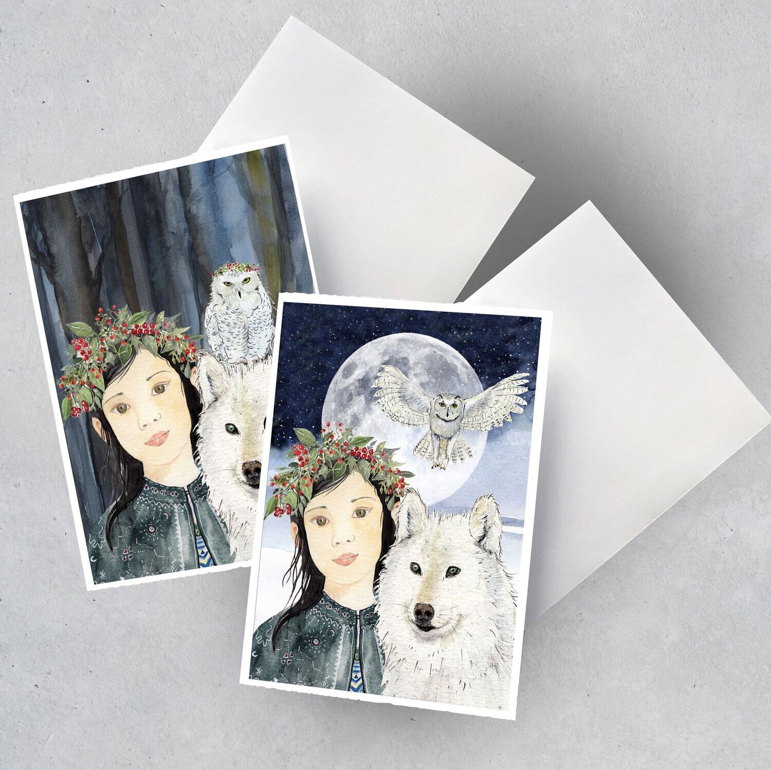 Kartenset Kartenset "die Winterpinzessin und ihre Freunde" (2 Karten)