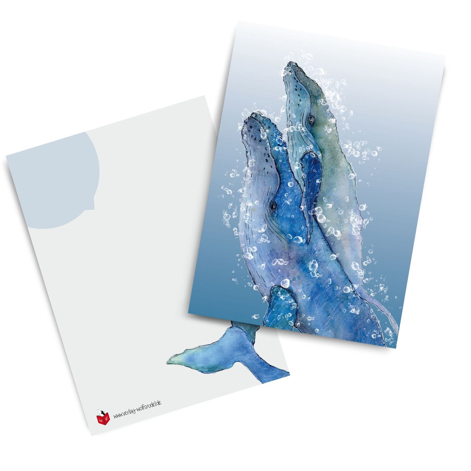 Postkarte "Buckelwale"