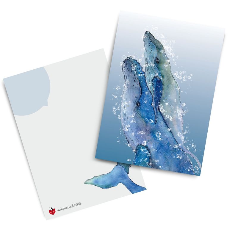Postkarte Postkarte "Buckelwale"