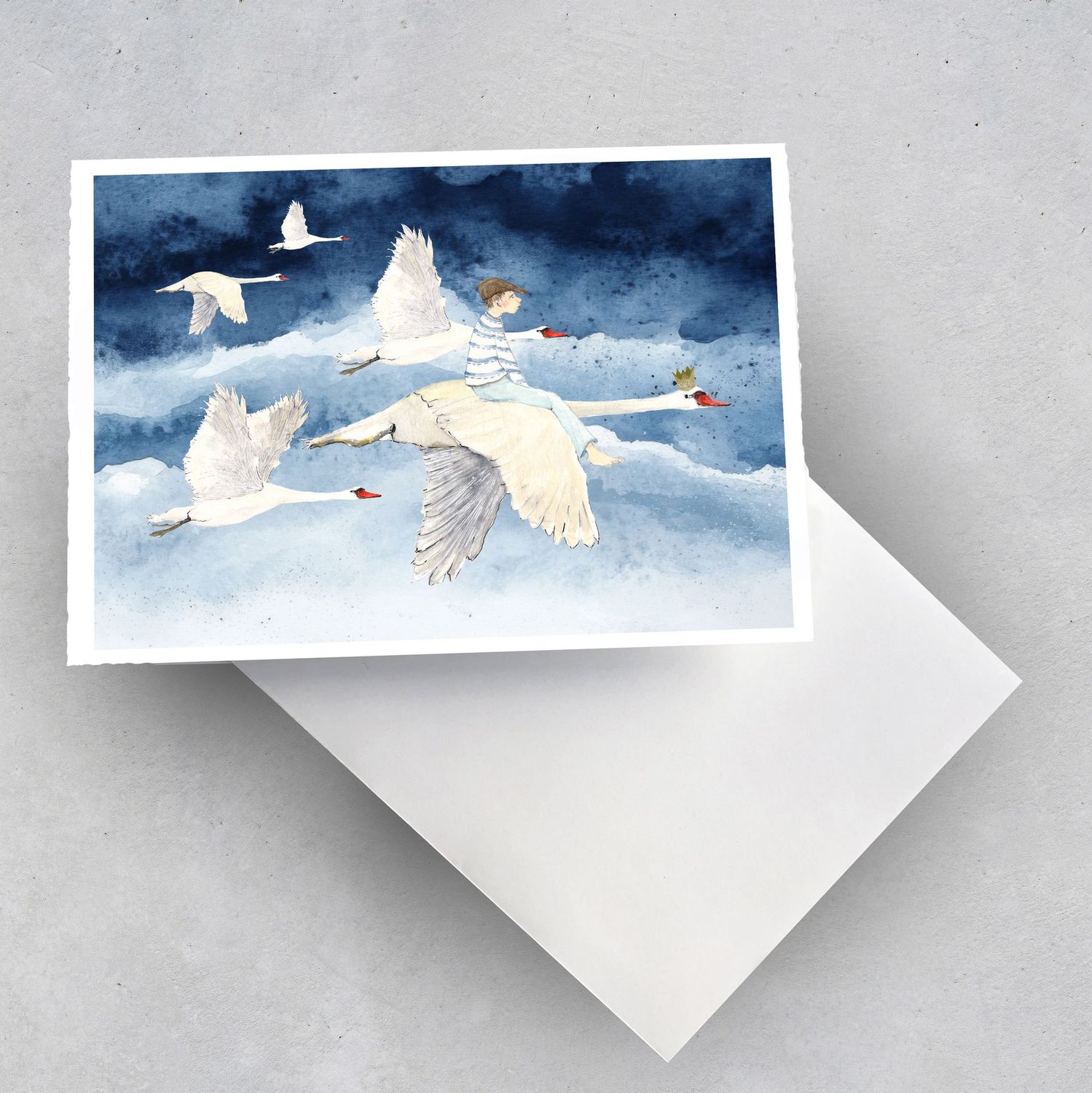 Geschenkkarte "Schwanenflug"