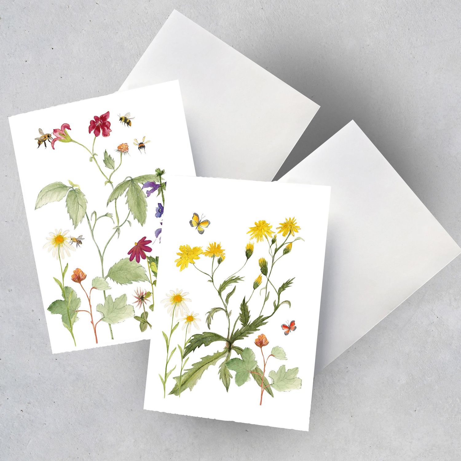2 x Geschenkkarten 2 x Geschenkkarten "Blütenwiese " (2 Motive)