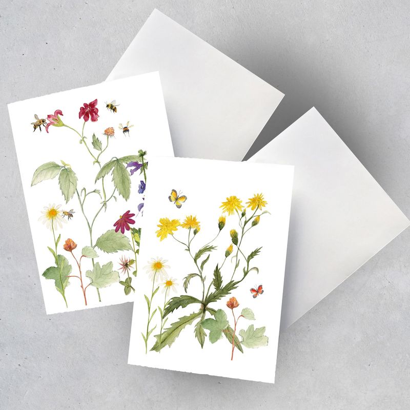 2 x Geschenkkarten 2 x Geschenkkarten "Blütenwiese " (2 Motive)