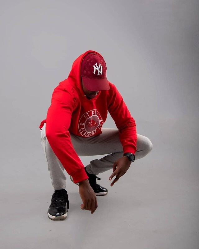 Red Fitbull clothing line hoodie-light fabric