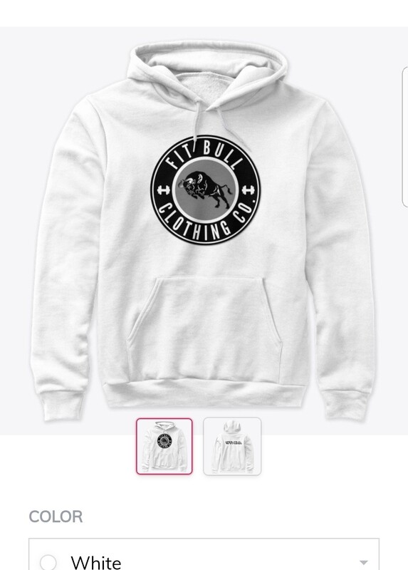 white mid heavy hoodie