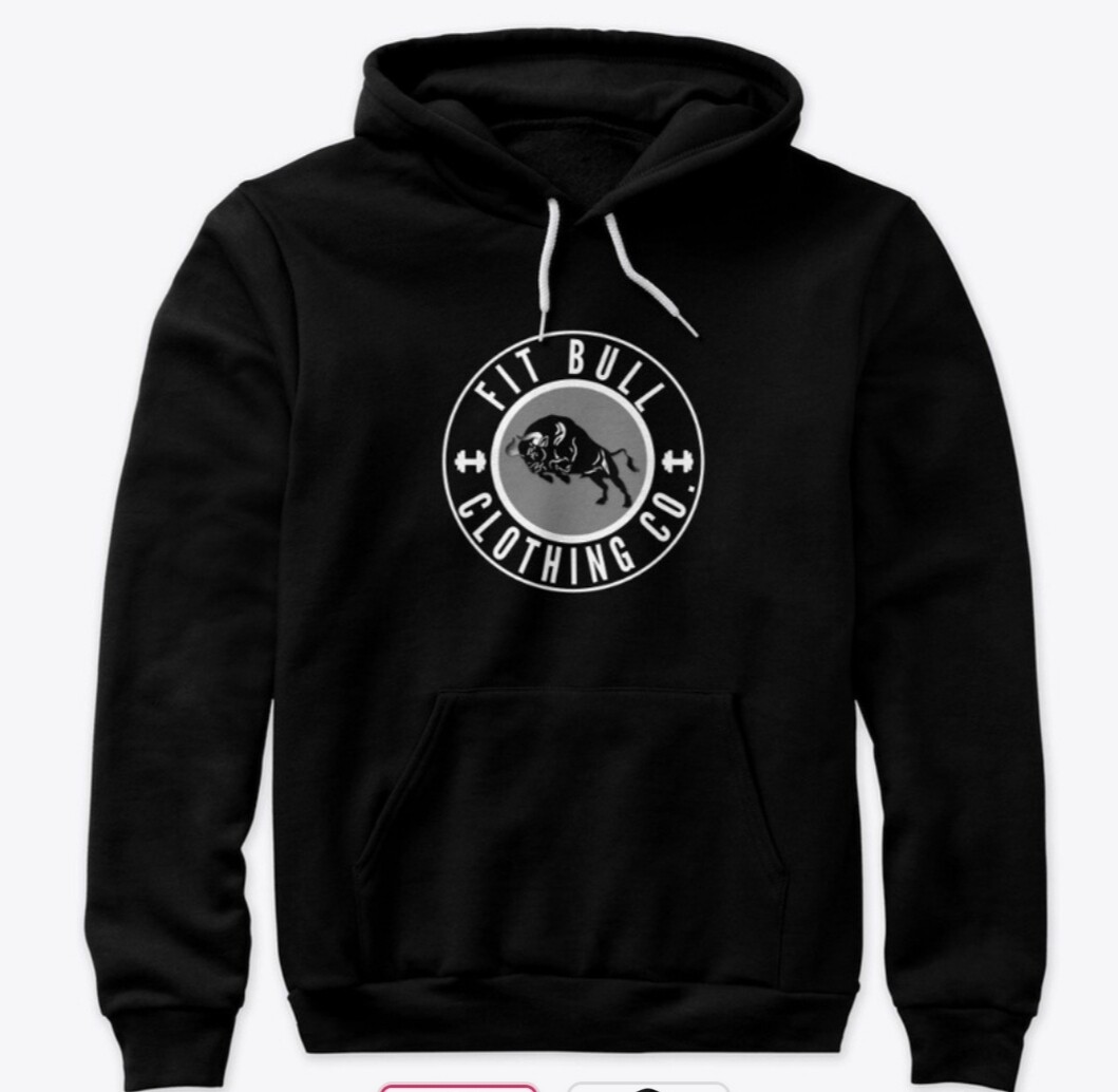 Black mid heavy hoodie