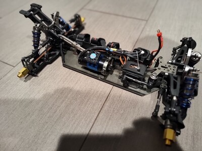 380mm rc chassis with electronics