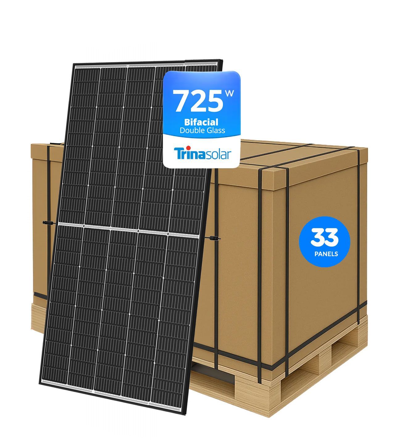 725W Bifacial | Trina-Solar Panel | 33 Pieces