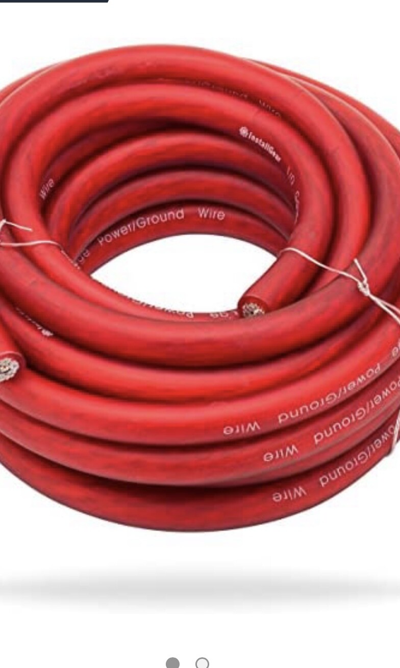 InstallGear 1/0 Gauge Red Ground Wire True Spec and Soft Touch Cable