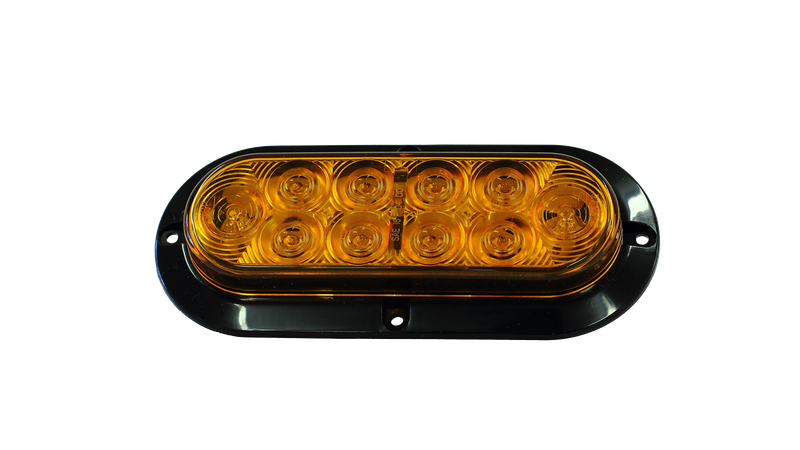 6IN-OV-AMB 6&quot; Oval AMBER STT LED for TM3 / SPR16 / SPR25