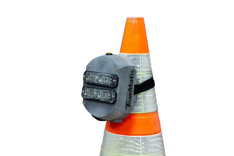TM-LS-UVA: Portable, Rechargeable Traffic Cone-Mounted Worker Safety Light