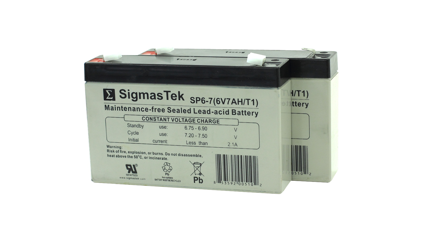 Set of 2 6V7Ah Batteries