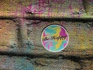 Be Happy Sticker (BLACK)