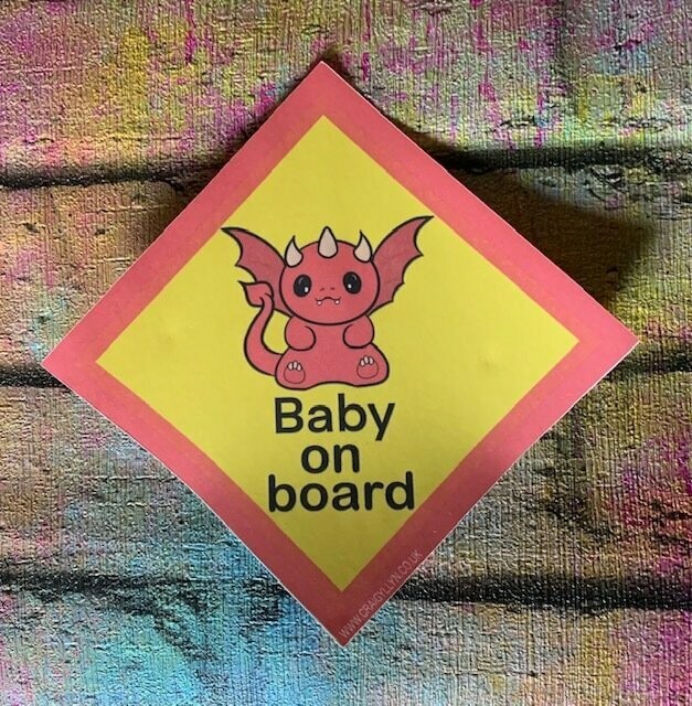 Baby on board Window Sticker Yellow