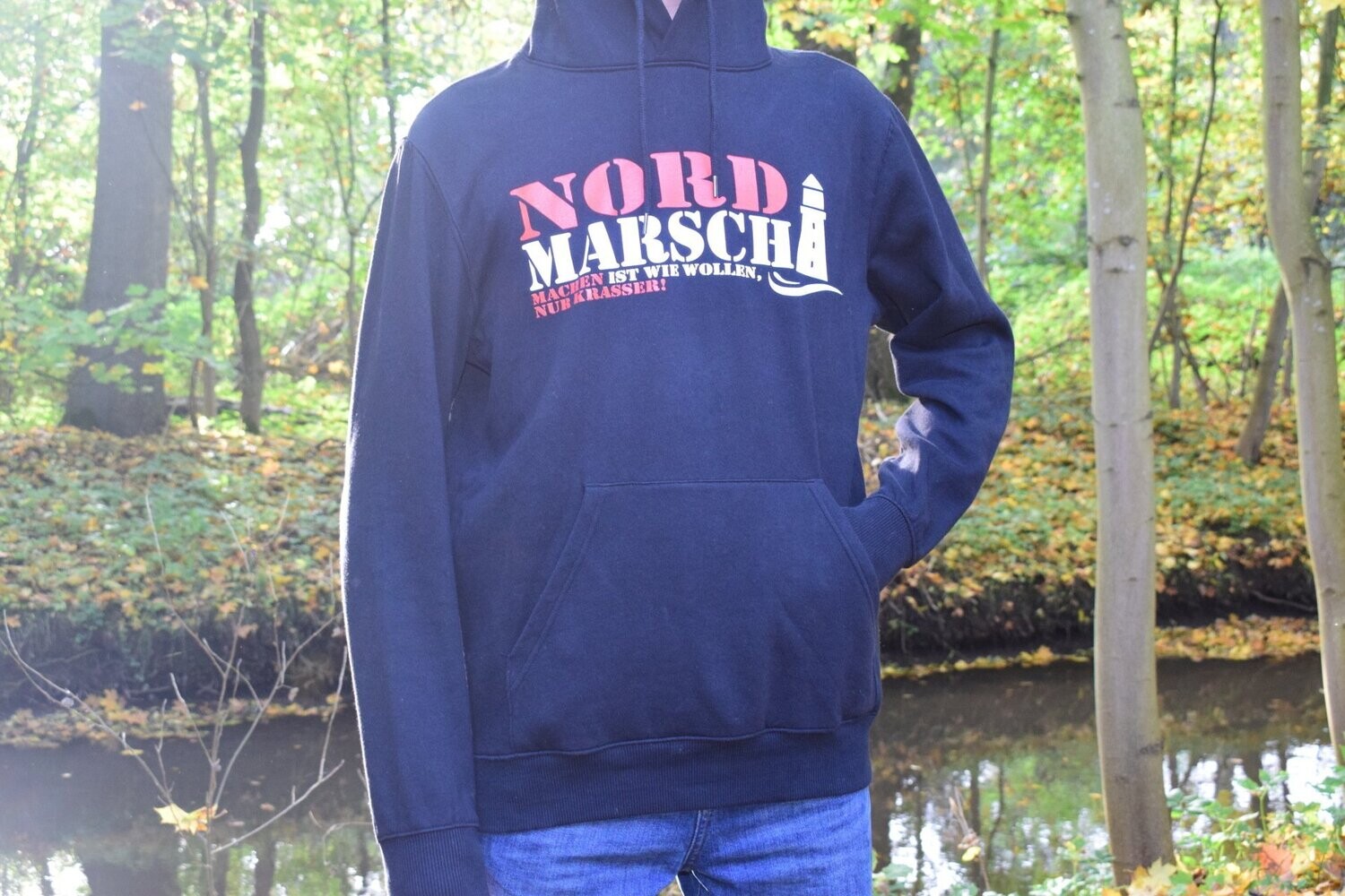 Nord-Marsch Unisex Hoodie Schwarz