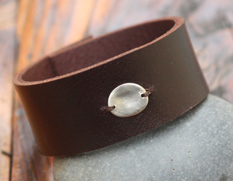 Leather Cuff With Single Charm