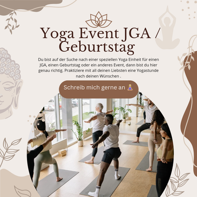 Yoga Event  Geburtstag / JGA/ besondere Anlässe